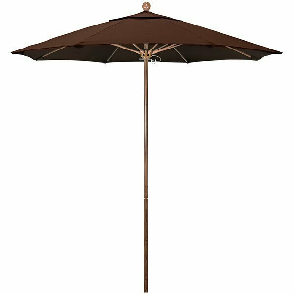 California Umbrella Venture Series 7.5'' Push Lift Umbrella with 1.5'' American Oak Aluminum Pole 222ALTO758BB